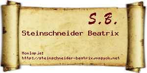 Steinschneider Beatrix névjegykártya