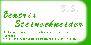 beatrix steinschneider business card